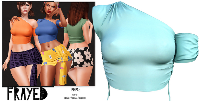 Frayed - Pippa Top - Aqua