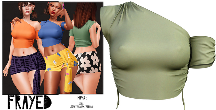 Frayed - Pippa Top - Sage