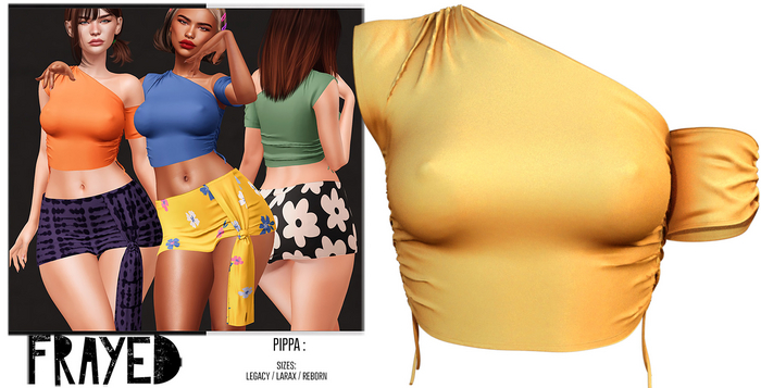 Frayed - Pippa Top - Mustard
