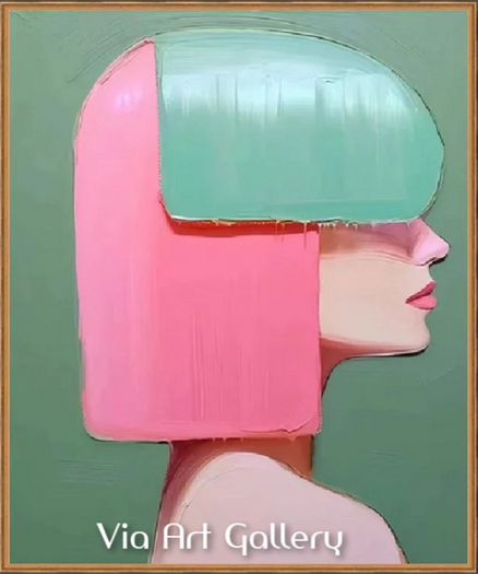 Pretty Girl Abstract Wall Art