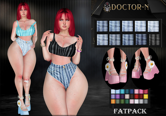 DOCTOR-N // BUBBLEBABE_SHORT_STRIPES