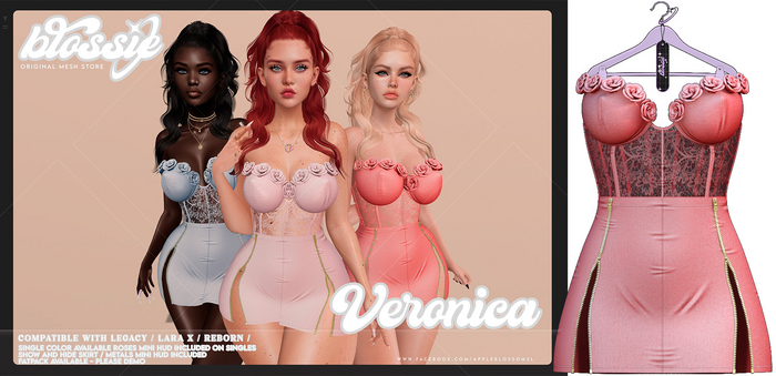Blossie Color (10) - Veronica Dress CORAL