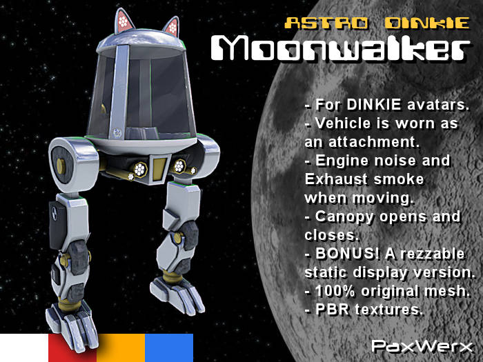 PaxWerx - Astro Dinkie Moonwalker - White