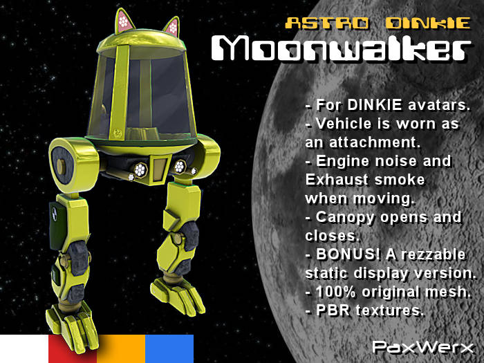 PaxWerx - Astro Dinkie Moonwalker - Yellow