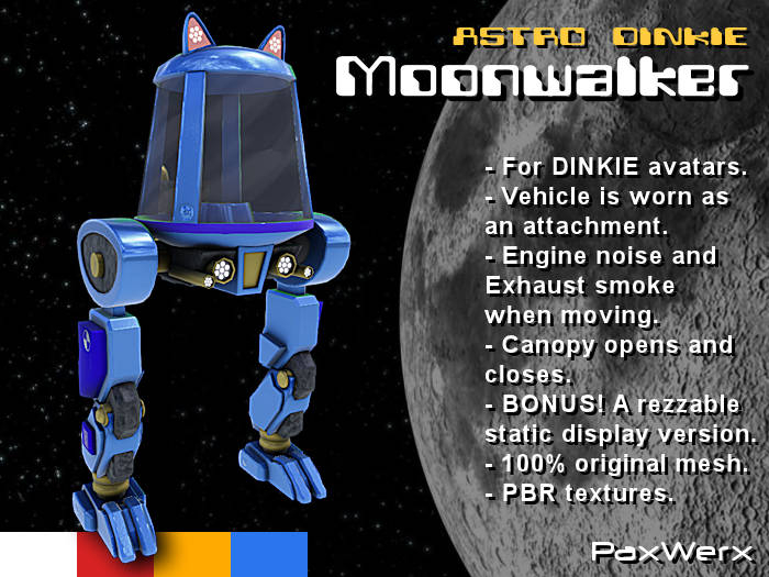 PaxWerx - Astro Dinkie Moonwalker - Blue