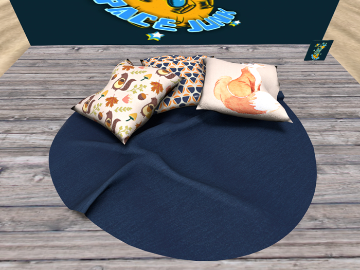 Pitaya - Rug and Pillows Blue