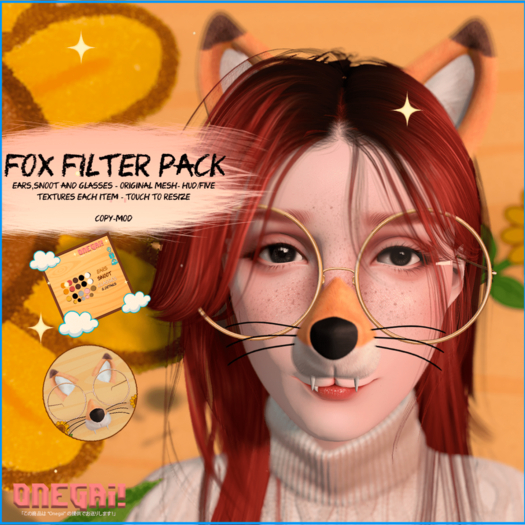 Onegai!. Fox Filter Pack (Ears, Snoot, Glasses)