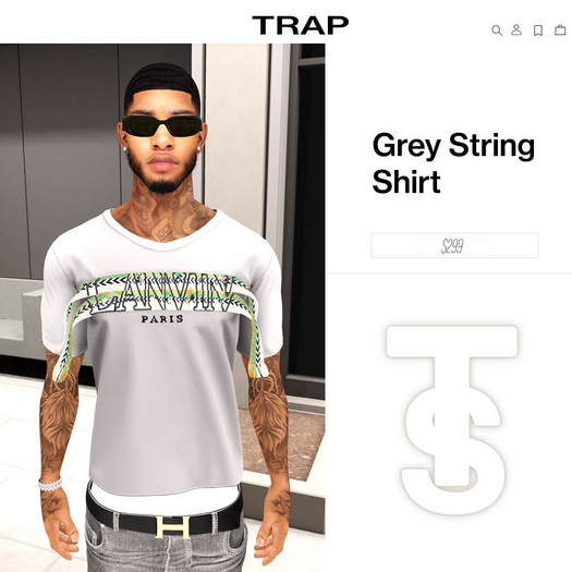 $TRAP$ Grey Larvin Shirt