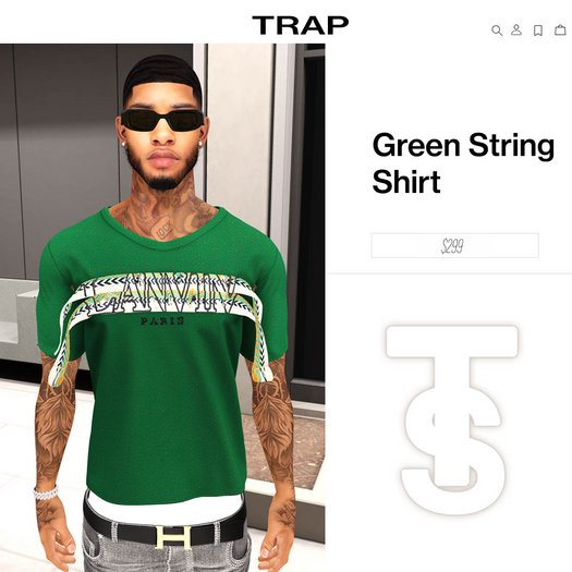 $TRAP$ Green Larvin Shirt