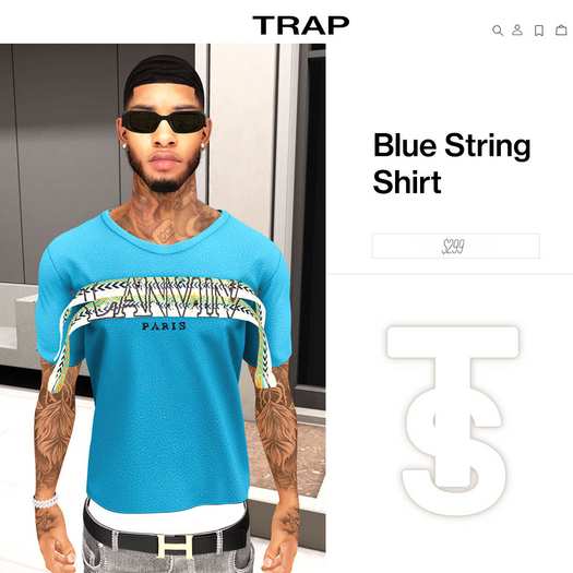 $TRAP$ Blue Larvin Shirt