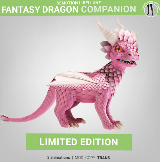 SEmotion Libellune Fantasy Dragon Companion LIMITED