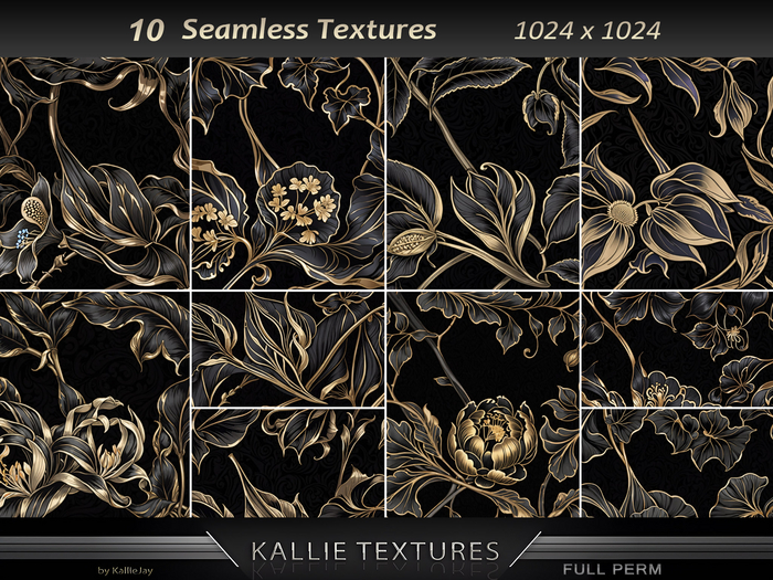 KJ Black Gold Style1 Seamless Textures