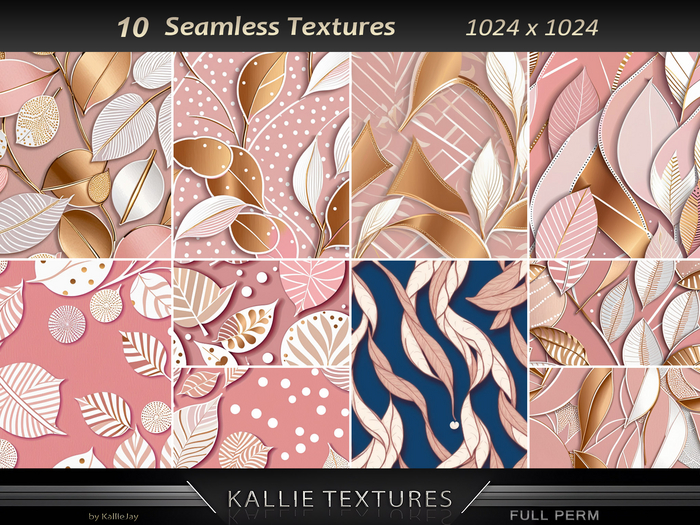 KJ Luxury Style1 Leaf Textures Seamless