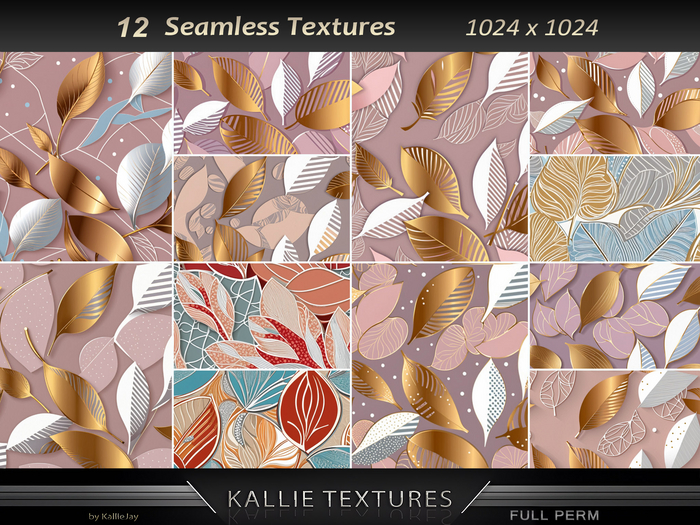 KJ Luxury Style3 Leaf Textures Seamless