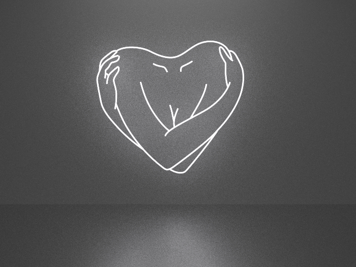 Woman heart neon sign Full Permission