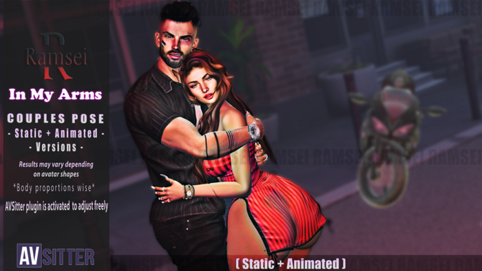 RAMSEI - In My Arms – Romantic Couples Pose (Static + Animated) – AVsitter Ready