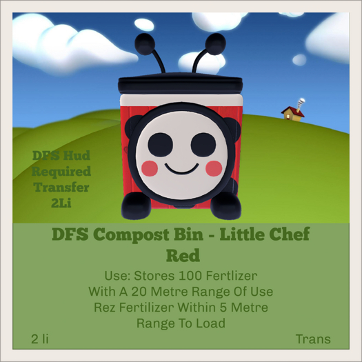 DFS Compost Bin - Little Chef - Red (0/100)