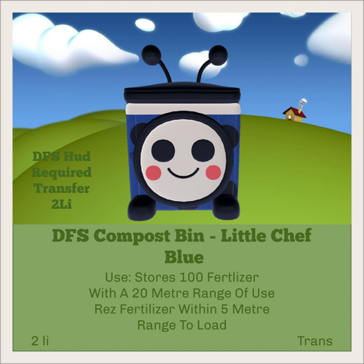 DFS Compost Bin - Little Chef - Blue (0/100)