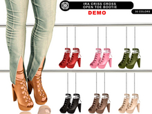 Addams // Ira Criss Cross Open Toe Bootie // DEMO
