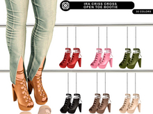 Addams // Ira Criss Cross Open Toe Bootie // FATPACK