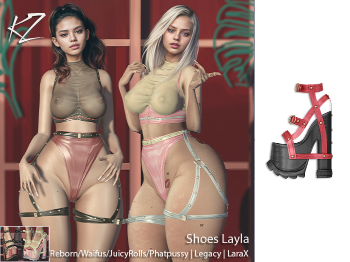KZ Shoes Layla Red-black