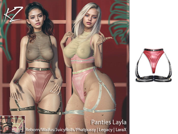 KZ Panties Layla Red-black