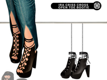 Addams // Ira Criss Cross Open Toe Bootie // N*30