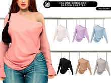 Addams // Ira Off Shoulder Draped Sweater // FATPACK