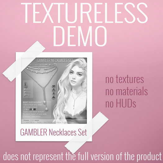 TEXTURELESS DEMO *AvaWay* GAMBLER Necklaces Set