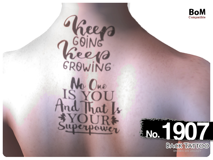 (Back Tattoo) No.1907