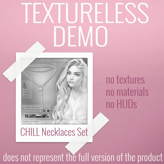 TEXTURELESS DEMO *AvaWay* CHILL Necklaces Set