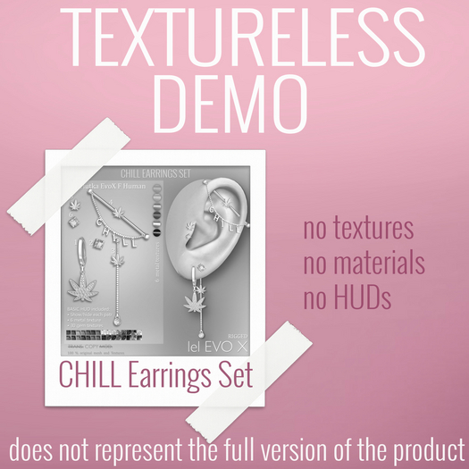 TEXTURELESS DEMO *AvaWay* CHILL Earrings Set