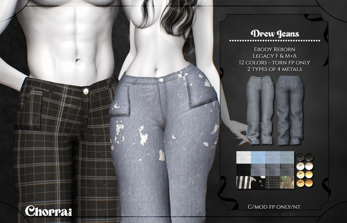 Chorrai - Drew Jeans {FATPACK}