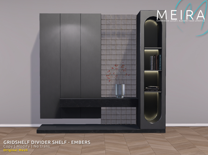 Meira GridShelf Divider Shelf - Embers