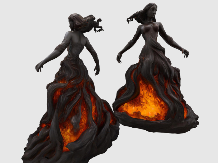 Flame Dancer Statue FULL PERM