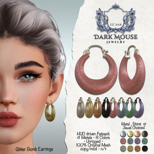 *DM* Glitter Bomb Earrings 