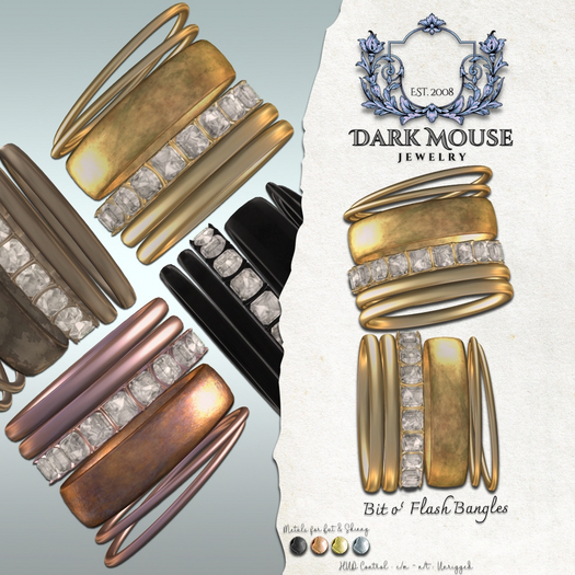 *DM* Bit of Flash Bangle Bracelets - UPDATED