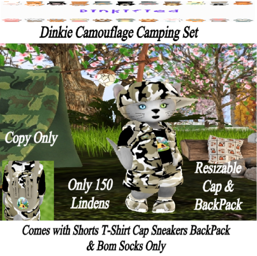 150Dinkified Dinkie Camouflage Camping Set