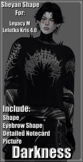 {Darkness} Sheyan Shape LeL Kris 4.0 Legacy M