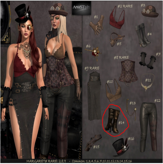 AnaSTyle - Margaret (Maitreya) - #14 Gold Boots COMMON