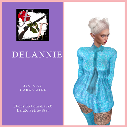Delannie Big Cat Turquoise