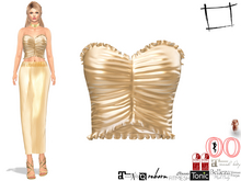 FullPerm Shiny Golden Bra Top Maitreya 5.3 LaraX, Slink, Ocacin Voluptuous, Belleza, Ocacin, Tonic, Legacy, Ebody Reborn