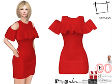 WC1072 Cold Shoulder Dress