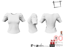 Full Perm Ruched Sleeves Top Maitreya 5.3 LaraX, Slink, Ocacin, Belleza, Tonic, Voluptuous, Legacy, Ebody Reborn