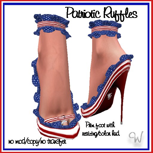 ~WC~ Patriotic Ruffles Shoes