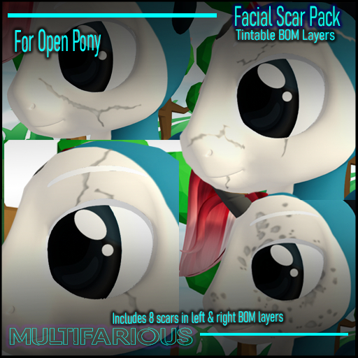 *M* OP [open pony mlp] Scars - facial pack Unpacker