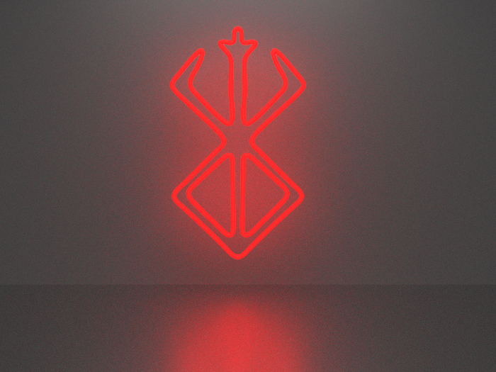 Berserk neon sign Full Permission