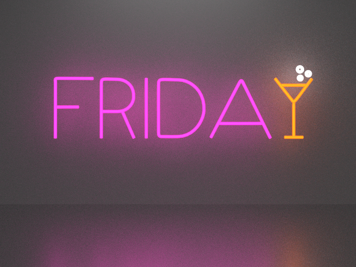 Friday neon sign Full Permission