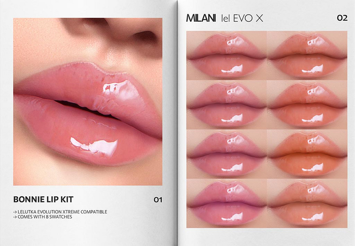MILANI - "BONNIE" LIP KIT / DEMO