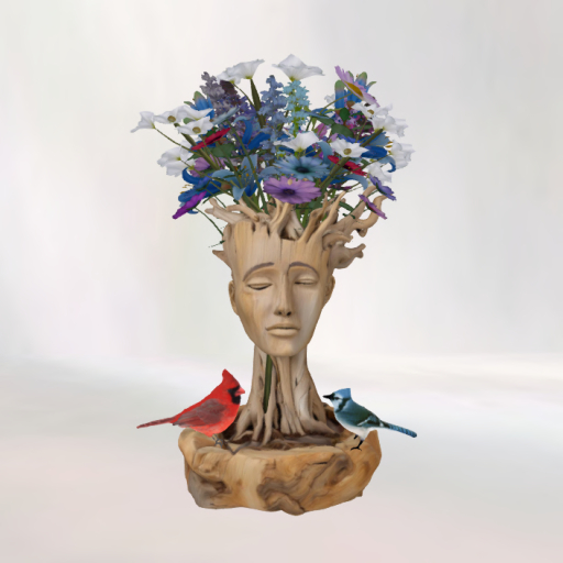 Floral Arrangement with Birds